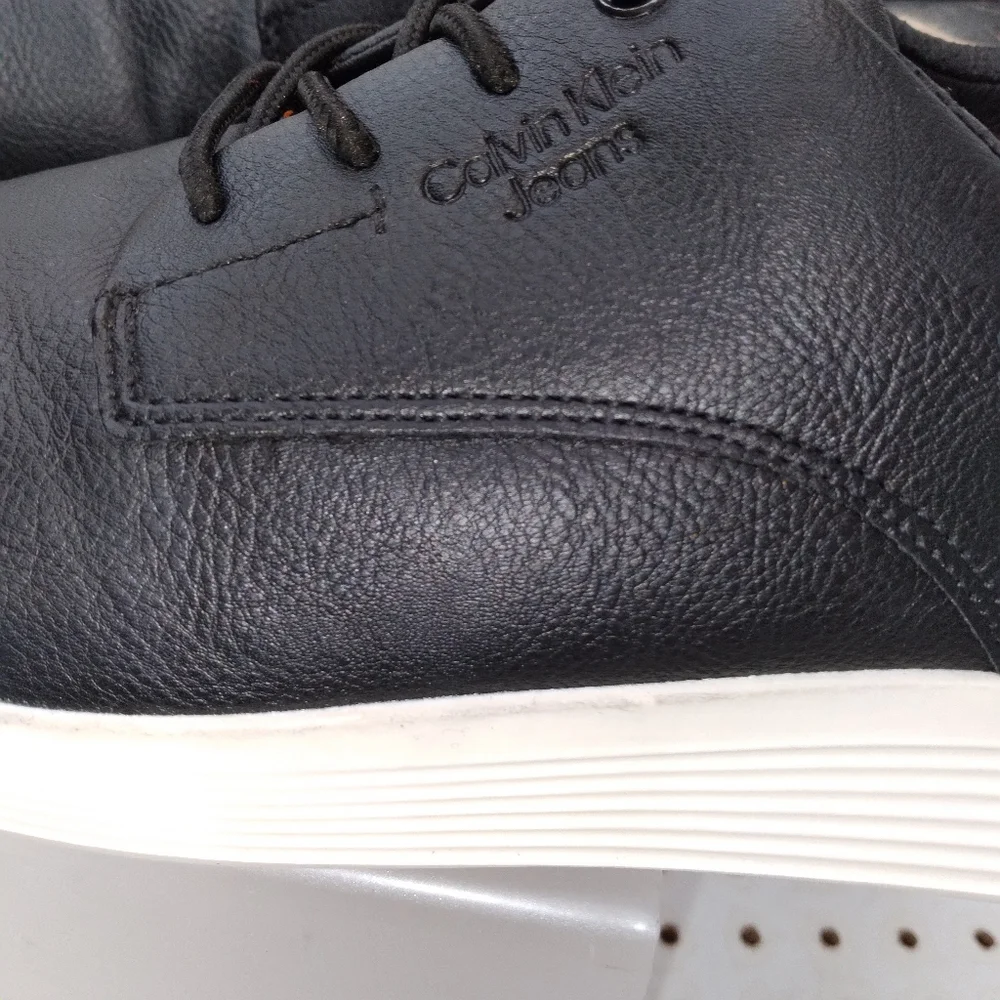 Calvin Klein Men's Black Shoes Sneakers Comfort Footbed Lace-up Zs 9.5 US